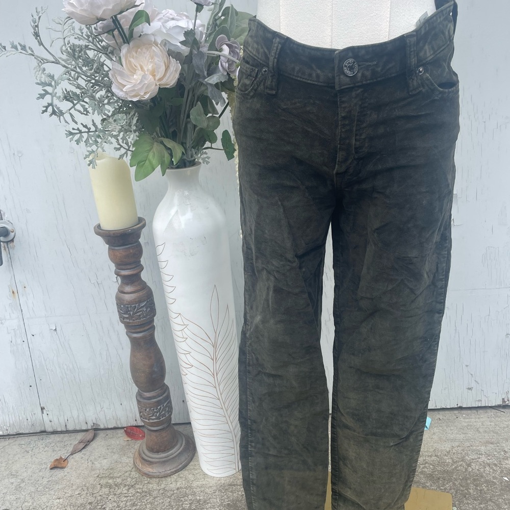 Women’s Olive Green Velvet Feel Pants